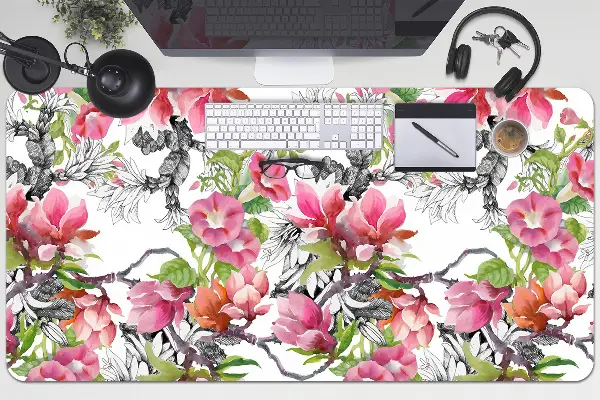 Schreibtisch Unterlegmatte Aquarellblumen