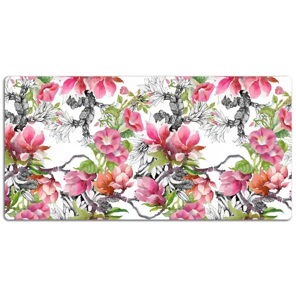 Schreibtisch Unterlegmatte Aquarellblumen