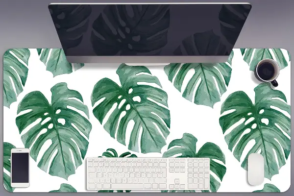 Schreibtisch Unterlegmatte Monstera-Blätter