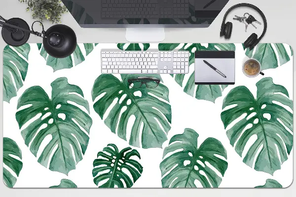 Schreibtisch Unterlegmatte Monstera-Blätter
