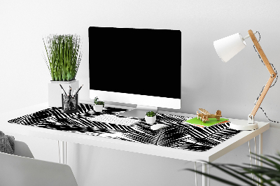 PVC Schreibtischmatte Schwarze Palmblätter