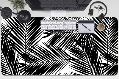 PVC Schreibtischmatte Schwarze Palmblätter