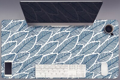 Schreibtisch Unterlegmatte Blaue Blätter