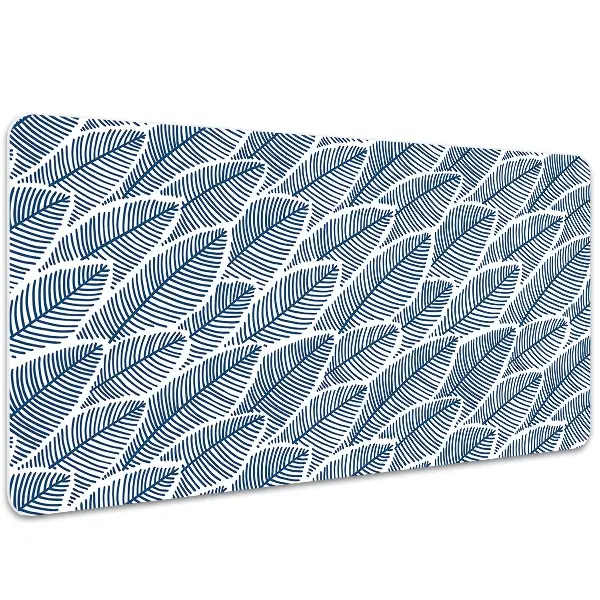 Schreibtisch Unterlegmatte Blaue Blätter