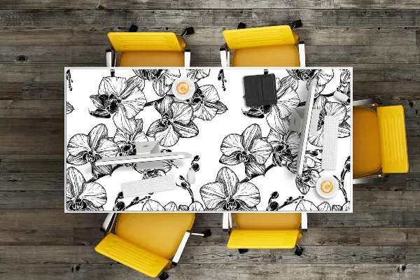 Schreibtisch Unterlegmatte Orchideen