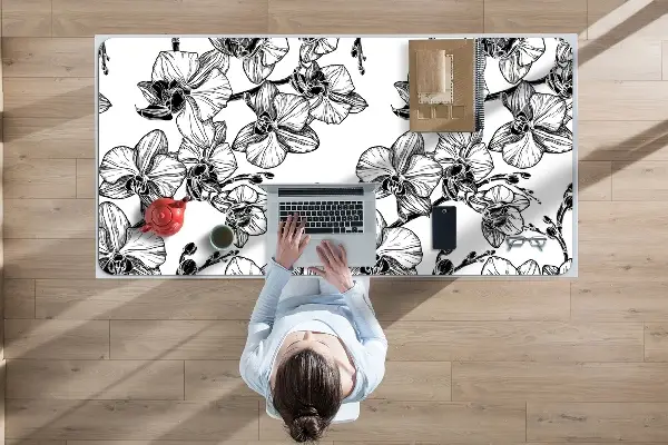 Schreibtisch Unterlegmatte Orchideen