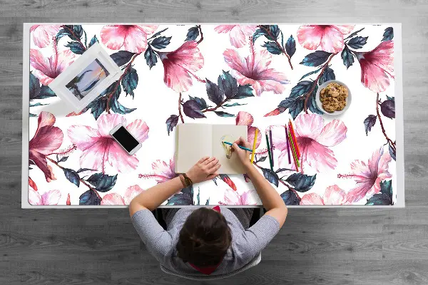 PVC Schreibtischmatte Hibiscus-Blumen