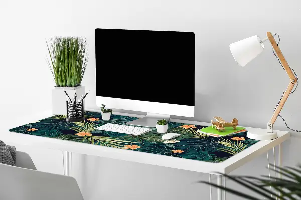 PVC Schreibtischmatte Blumen und Blätter