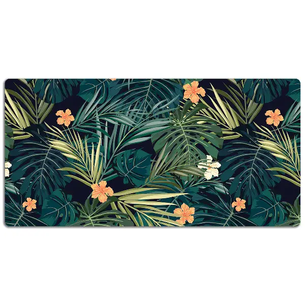 PVC Schreibtischmatte Blumen und Blätter