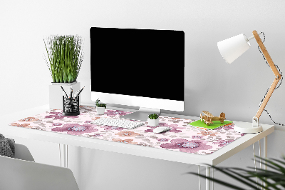 Büro-Schreibtischmatte Pinke Blumen