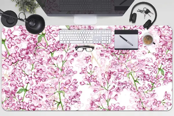 Schreibtisch Unterlegmatte Lila Blumen
