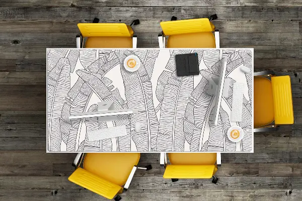 PVC Schreibtischmatte Bananenblätter