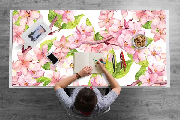 Schreibtisch Unterlegmatte Kirschblüten