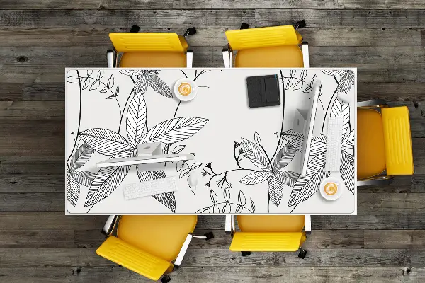Schreibtischunterlage Doodle-Blumen