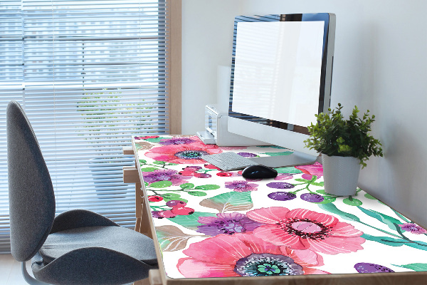 Büro-Schreibtischmatte Blumen und Beeren