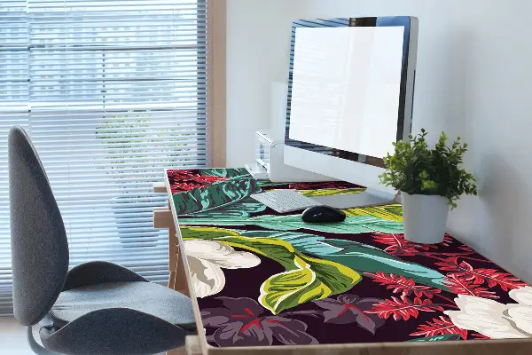 PVC Schreibtischmatte Blumenmotiv