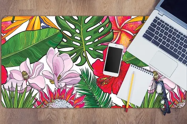 Büro-Schreibtischmatte Farbenfrohe Blumen