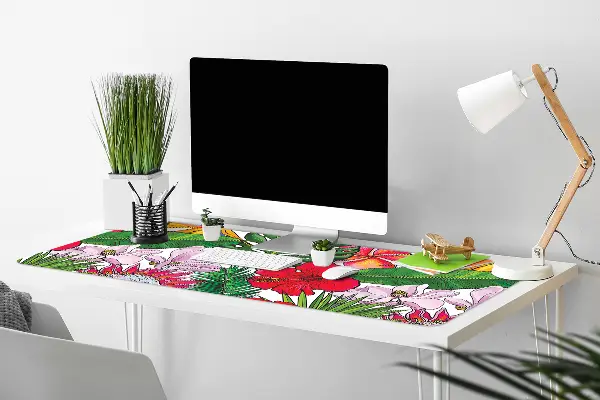 Büro-Schreibtischmatte Farbenfrohe Blumen