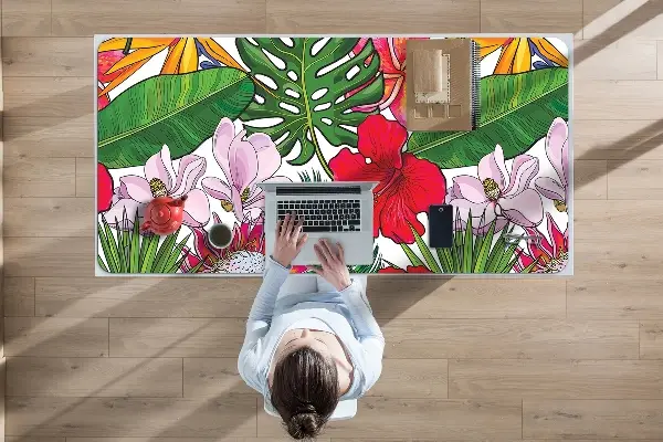Büro-Schreibtischmatte Farbenfrohe Blumen