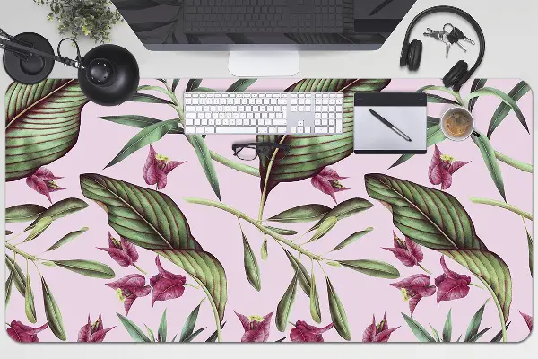 PVC Schreibtischmatte Pinke Blumen