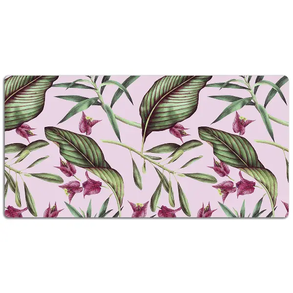 PVC Schreibtischmatte Pinke Blumen
