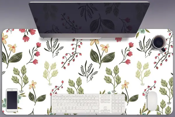 Schreibtisch Unterlegmatte Beeren und Blumen