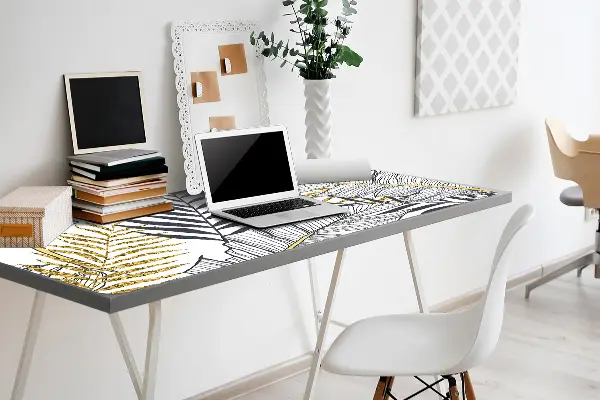 Büro-Schreibtischmatte Goldene Blätter