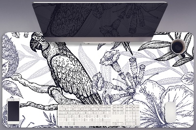 Schreibtisch Unterlegmatte Gezogener Papagei