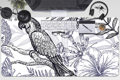 Schreibtisch Unterlegmatte Gezogener Papagei