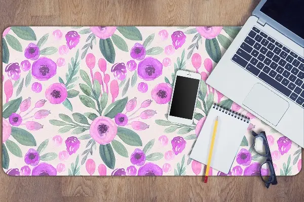 Büro-Schreibtischmatte Blumenmuster