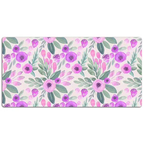 Büro-Schreibtischmatte Blumenmuster