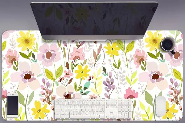 Büro-Schreibtischmatte Farbenfrohe Blumen