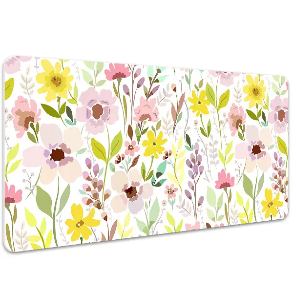 Büro-Schreibtischmatte Farbenfrohe Blumen