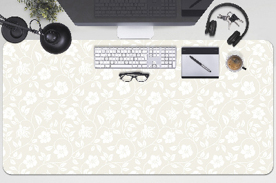 Büro-Schreibtischmatte Blumentapete.