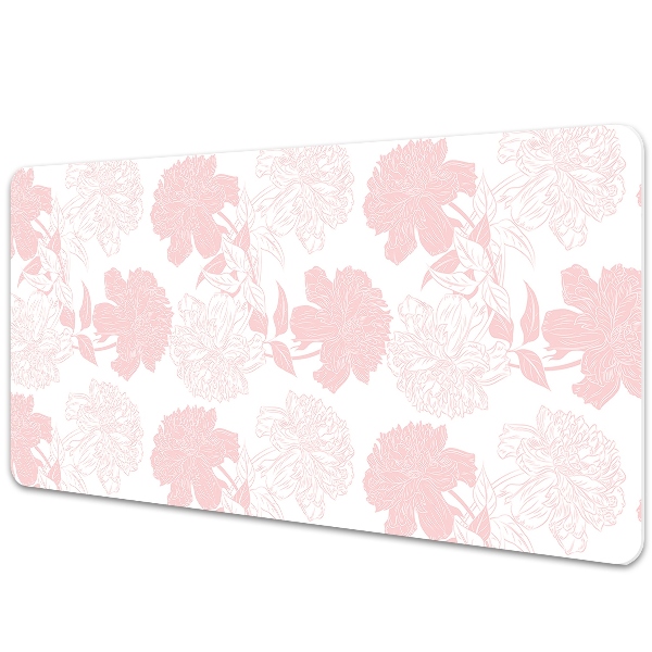 PVC Schreibtischmatte Pinke Blumen