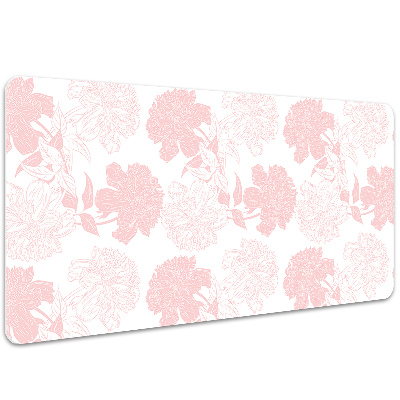 PVC Schreibtischmatte Pinke Blumen