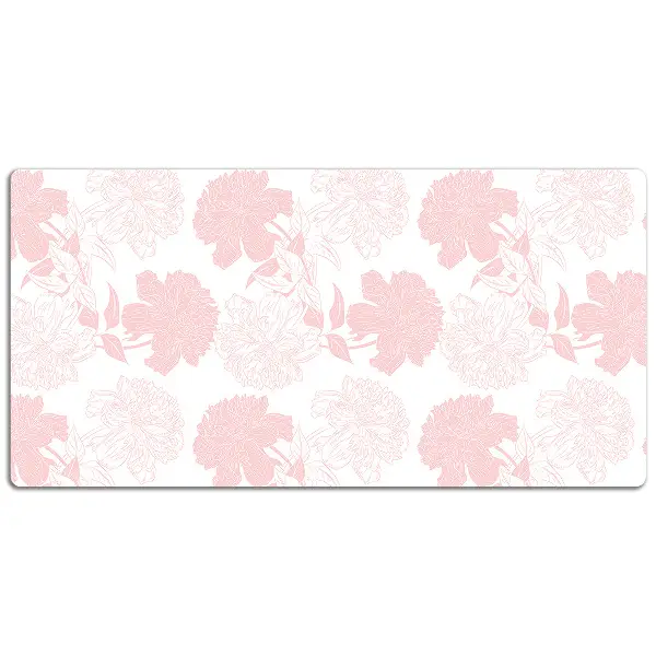 PVC Schreibtischmatte Pinke Blumen