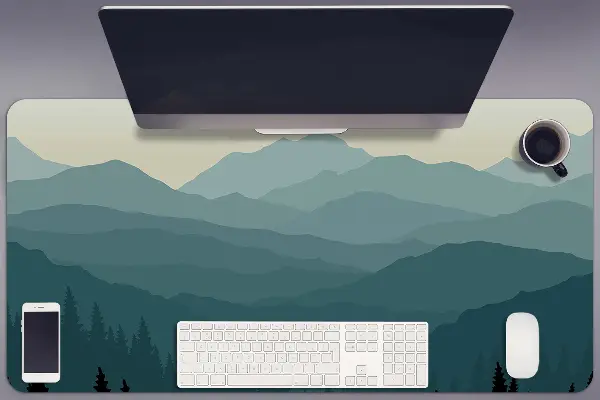 Büro-Schreibtischmatte Blick auf die Berge