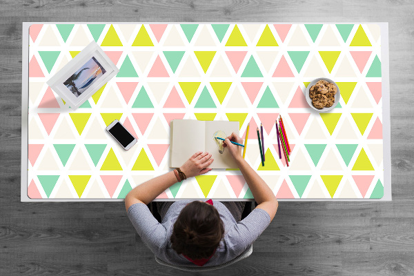 PVC Schreibtischmatte Bunte Dreiecke