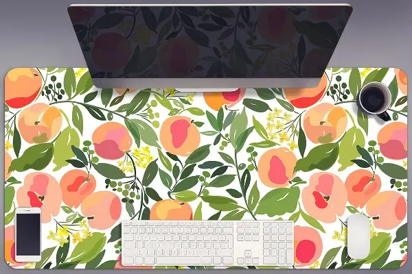 Büro-Schreibtischmatte Pfirsiche