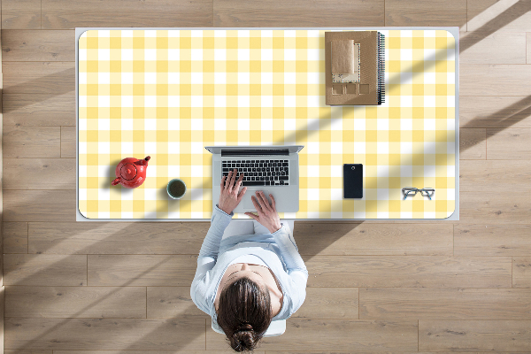 Büro-Schreibtischmatte Gelbes Gitter