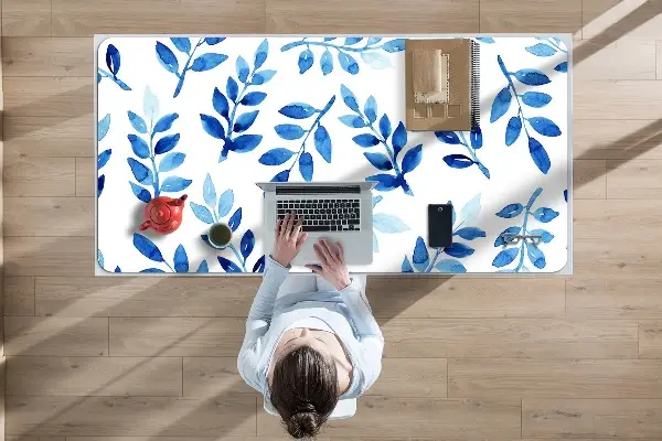 Büro-Schreibtischmatte Blaues Aquarell