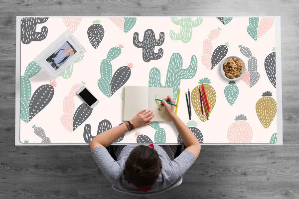 PVC Schreibtischmatte Bunte Kakteen
