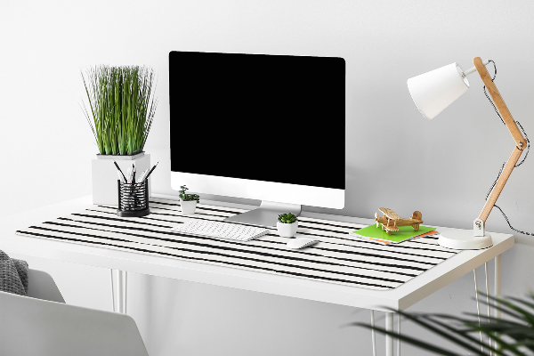 PVC Schreibtischmatte Schwarze Linien