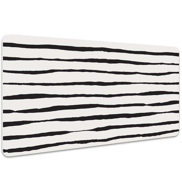 PVC Schreibtischmatte Schwarze Linien