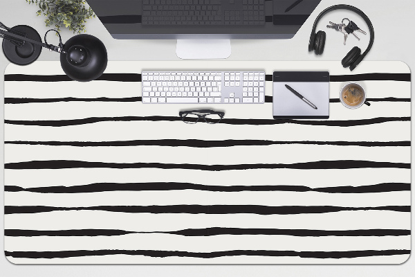 PVC Schreibtischmatte Schwarze Linien