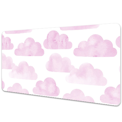 PVC Schreibtischmatte Rosa Wolken
