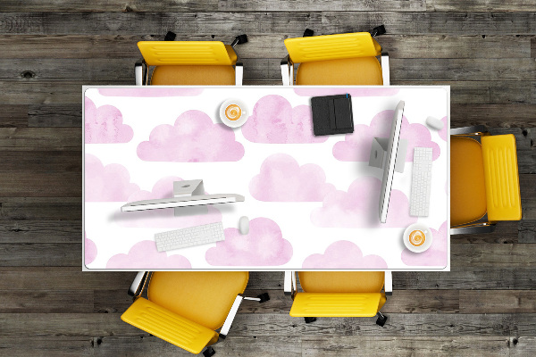 PVC Schreibtischmatte Rosa Wolken