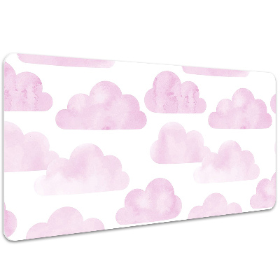 PVC Schreibtischmatte Rosa Wolken