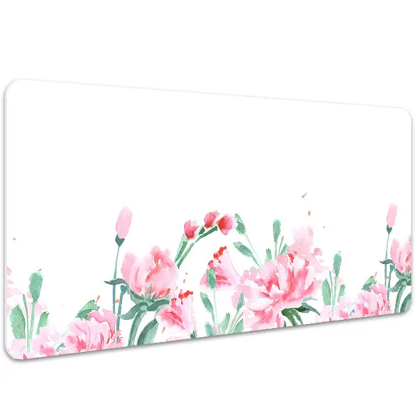 Schreibtischunterlage Pinke Blumen